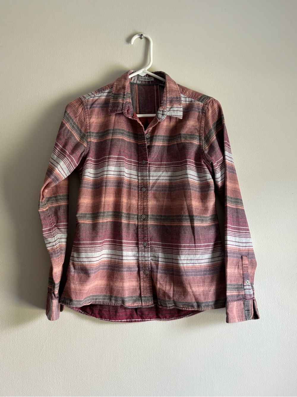 Toad&Co Rose, Rust and White Plaid Button-Down Shirt
